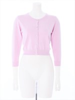 ベーシックニットカーデ(ショート丈)/ダスティピンク