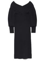 【emmi atelier】オフショルニットワンピース/NVY