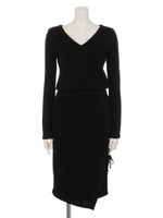 サイドレースアップワンピ/グレー