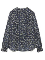 小花柄ブラウス/BLK