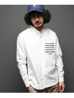 スターニット切替オックスシャツ/ネイビー(193)