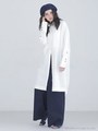 ヨーク切替ロングシャツワンピ/ホワイト