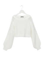 バックレースニット/ホワイト