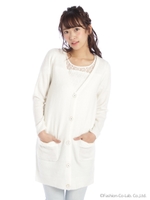 ＶニットロングC/D/シロ