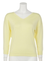 スプリングカラー前後Ｖニット/ラベンダー