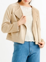 ライダースジャケット/ピンクベージュ