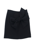 リボン付タイトスカート/ネイビー