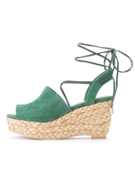 レースアップジュートサンダル/BLK