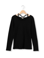 衿レースあったかインナー/ブラック(019)