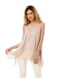 裾シフォンタンクTOP/WHITE