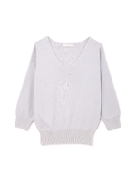 ドルマンVニット8分袖/ブルー(110)