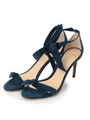 ◆ALEXANDRE BIRMAN スエードアンクルリボンパンプス/ネイビー(093)