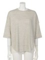【BED&BREAKFAST】SILK NEP Crew Neck Tops/GRAY