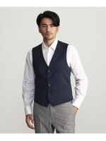 カラーオルタネイトストライプベスト/ネイビー(393)