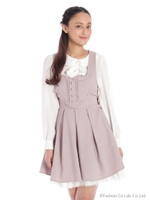 ハートジャンパードレス/グレー