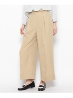 ベルト付きワイドパンツ/ベージュ(052)
