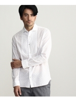 ラウンドカラーイカ胸シャツ/ホワイト(401)