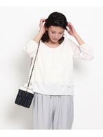 レースレイヤードシャツ/オフホワイト(003)