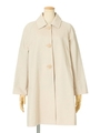 【F&A】ローズ釦ステンカラーコート/IVORY