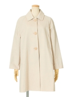 【F&A】ローズ釦ステンカラーコート/IVORY