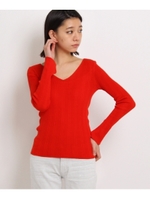 シルク混Vネックニットプルオーバー/アイボリー(304)