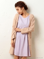 テープヤーンニットガウン/ベージュ