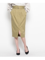 ベルトつきコクーンスカート/ベージュ系(054)