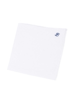 MUNGAI イニシャル刺繍ポケットチーフ/ホワイト(791)