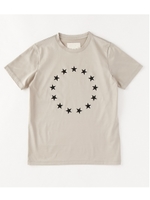 スターフロッキープリントTシャツ/WHITE