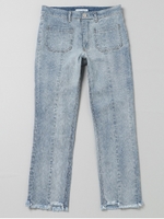 前ポケット付きセンターシムデニムスキニー/インディゴ