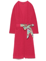 スカーフベルト付きカーディガン/PNK