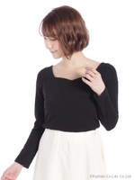 スクエアネックカットソー/オフホワイト