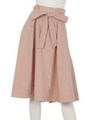 フロントリボンテールカットスカート/ピンクベージュ