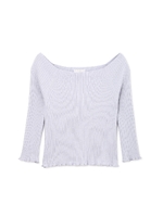 メロウリブオフショルニット/サンドローズ(090)