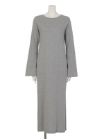 JERSEY SLIT SLEEVE DRESS/BLACK