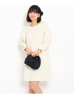 ヘビーミラノリブワンピース/ライトベージュ(051)