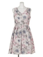 Flashy Flower フィット&フレアOP/ライトグレー