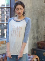 Remember'59 3/4スリーブ ラグランTシャツ/ブルー