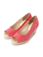 スウェード調オープントゥパンプス/ラズベリーピンク(073)