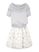 《EDIT COLOGNE》マーガレットオパールワンピース/アイスグレー(020)