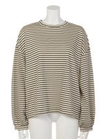 【BED&BREAKFAST】COMPACT STRIPE Balloon Sleeves/BEIGE MIX