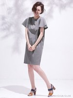 Anti Soakedフレアスリーブワンピース [汗染み防止加工シリーズ]/モカベージュ