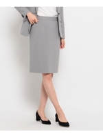 [L]バックタックストライプスカート/ライトグレー(311)