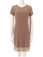 レースドッキングワンピース/カーキ