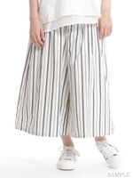 先染めダンプガウチョパンツ/ブルー