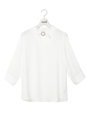 チョーカーバックルブラウス/ホワイト
