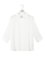 チョーカーバックルブラウス/ホワイト