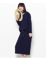 Vネックドッキングワンピース/グレー(012)