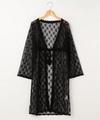 花柄レースロングカーディガン