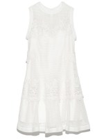 メッシュレースワンピース/WHT